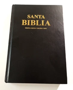 Santa Biblia Nueva Reina Valera 2000 Black Hard Cover Spanish Bible - Picture 1 of 13