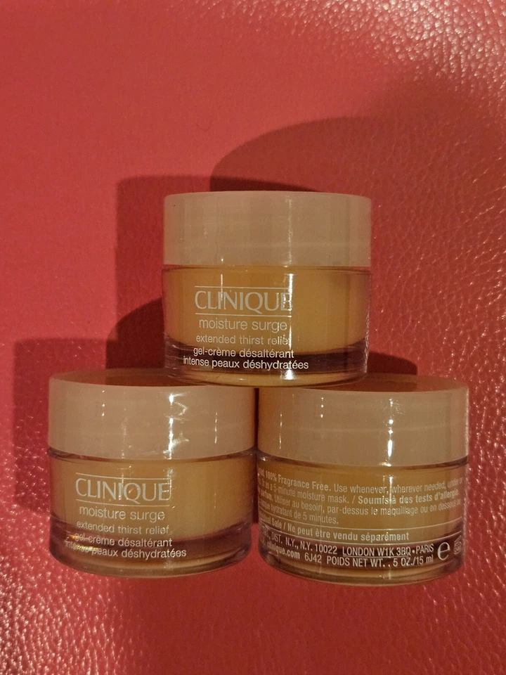 3 X Clinique Moisture Surge Extended Thirst Relief Travel Size 0.5 oz. each~New - Image 1 of 1