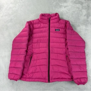 Patagonia Down Sweater Jacket Girls Sz L (12) Duckdown Puffer Jacket 68232 Style - Picture 1 of 16
