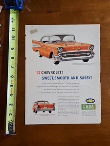Revista publicitaria 1957 Chevrolet Bel Air sedán deportivo juguete automático Western - Imagen 1 de 5