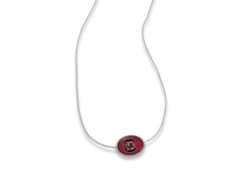 New South Carolina Gamecocks Silver Charm Necklace, Gift for Her Mom Cover