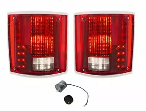 United Pacific Sequential LED Tail Lamp Set W/ Trim 1973-87 Chevrolet GMC Truck - Picture 1 of 12