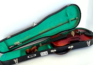 Vintage Violin & Bow in Case Restoration Project Needs TLC - Picture 1 of 9