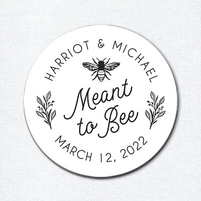 Pegatinas destinadas a abejas, etiquetas de boda personalizadas, pegatinas favor miel, fiesta de abejas Foto 1 de 4