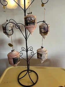 Thomas Kinkade Lot of 5 Bradford Third Second Edition Heirloom Glass Ornaments - Picture 1 of 12