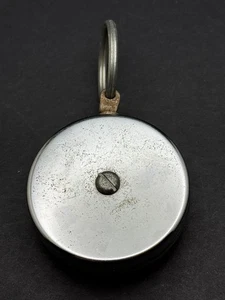 Vintage JAPAN Clip-on Retractable Key Chain Key Ring with 20in Solid Brass Chain - Picture 1 of 7