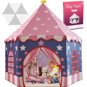 Large Girls Play Tent Princess, Boys Castle Kids Playhouse Indoor Outdoor Tod... - Picture 1 of 9