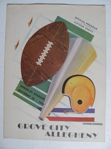 Grove City v. Allegheny College Football Program October 25, 1947 (J8) - Picture 1 of 4