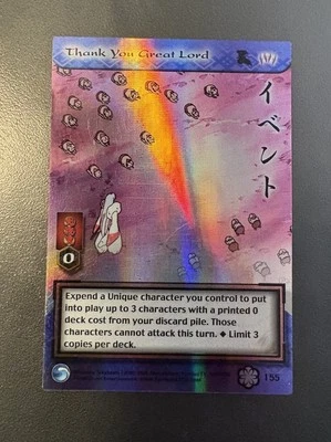 Inuyasha TCG - Thank You Great Lord - ULTRA RARE - Score Saisei - Image 1 of 3