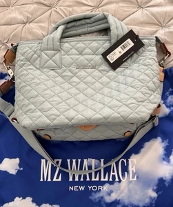 NWT MZ Wallace Sutton Deluxe silver blue Tote Small - Picture 1 of 3