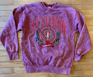 Stanford University Cardinal Large Vintage Crew Neck Sweatshirt Nutmeg Brand USA - Picture 1 of 7