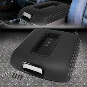 FOR 15-20 TAHOE SUBURBAN YUKON XL CENTER CONSOLE LID KIT ARM REST LATCH BLACK - Picture 1 of 7