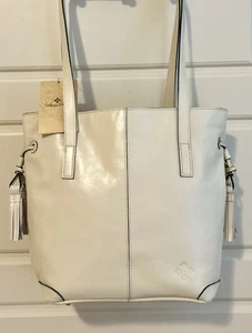 Patricia Nash Kemble Latte Distressed Leather Shoulder Tote Bag NWT - Picture 1 of 11