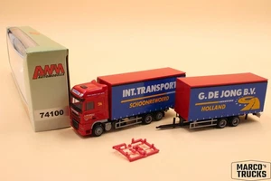 AWM DAF XF 105 SSC jumbo drawbar truck "G. De Jong" NL No. 74100 1:87 /AWN23 - Picture 1 of 1