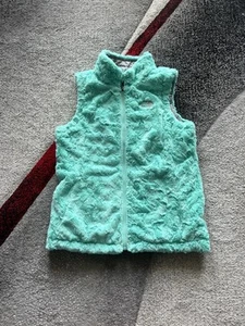 The North Face Girl’s Reversible Teal Sherpa Puffer Vest L/14-16 - Picture 1 of 6