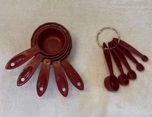 Nordic Ware Bundt Measuring Cups & Spoons Maroon Red - Picture 1 of 5