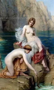 Panel de cerámica de mosaico de James Draper por Summer Seas azulejo mural arte de pared - mural - Imagen 1 de 3