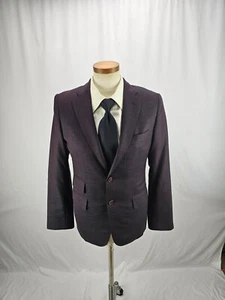 Boy's Burgundy Blazer Jacket Size 8 34R - Picture 1 of 6