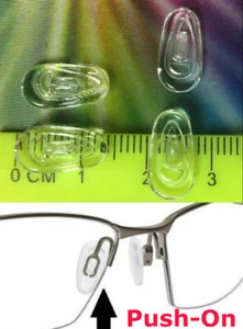 😎 2 Pair: Push-On Snap-In 14mm Nose Pads For Tom Ford Flexon Eye Sun Glasses - Picture 1 of 13