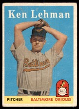 1958 Topps Ken Lehman Baseball Cards #141