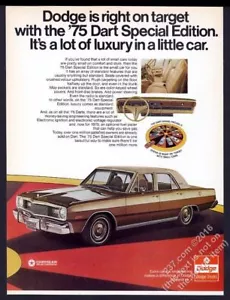 1975 Dodge Dart Special Edition gold car photo vintage print ad - Picture 1 of 1