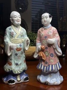 2- RARE ORIENTAL STATUES CHINESE - Picture 1 of 13