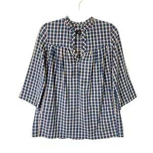 A.P.C. Plaid Checkered Smock Top Womens Size Small - Picture 1 of 8