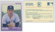 1988 Star Winter Haven Red Sox Carlos Rivera #21