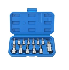 13pc Star Torx Socket Bits Set: 1/4" dr. t8-T30; 3/8" dr. T40-T60; 1/2" dr. T70 - Bild 1 von 4