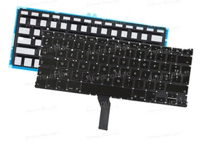  CLAVIER FRANÇAIS AZERTY FR AVEC RÉTROÉCLAIRAGE MACBOOK AIR 13" A1369 A1466 - Afbeelding 1 van 5