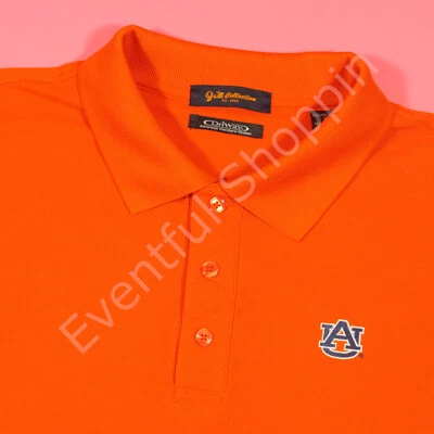 J&M Collection Auburn Tigers Polo Shirt Mens XL Orange Performance Driway - Image 1 of 4