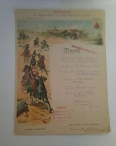 Vintage Restaurant Menu RESTAURANT DU GRAND CERCLE Casino Nice France 1905 - Picture 1 of 2