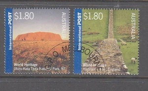 Australia 2005 World Heritage CTO Stamps Uluru Aust + Hadrians Wall UK Joint iss - Picture 1 of 1