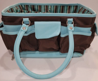 Bolso de Mano Grande de Almacenamiento Artesanal con Múltiples Bolsillos, Estuche de Transporte para Álbumes de Recortes Foto 1 de 4