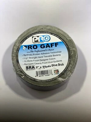 Pro Tapes Pro Gaffer Tape Olive Drab 2" x 55 yds.