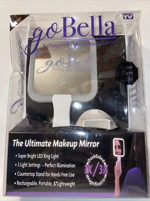 ESPEJO GO BELLA COMO SE VE EN TV INALÁMBRICO Recargable LED ILUMINADO Maquillaje Portátil Foto 1 de 4