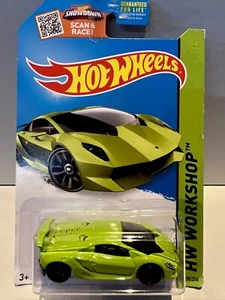 HOT WHEELS WORKSHOP #198 - LAMBORGHINI SESTO ELEMENTO - LONG CARD - Picture 1 of 6
