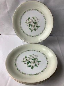 Noritake Dinner Plates - 4 available - Floral Pattern - 3 White Flowers - Picture 1 of 4
