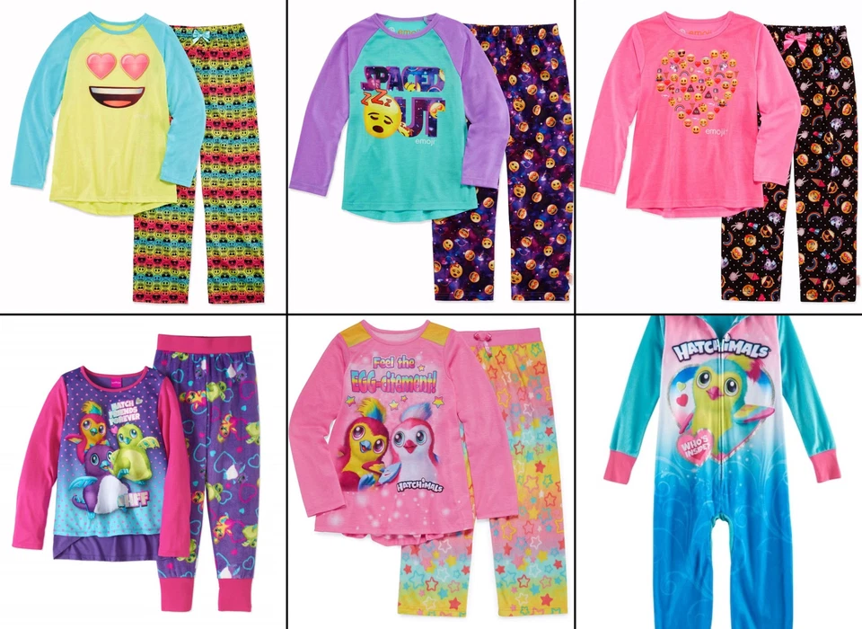 Pijama Hatchimals Emoji Talla 6 8 10 12 Niñas Conjunto de 2 Piezas Traje Unión Nuevo con Etiquetas NUEVO Foto 1 de 1