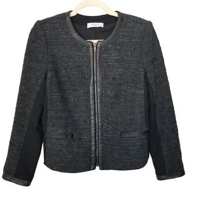 Blazer Bailey 44 Blazer Imitación Cuero Blazer Corto Mujer 4 Negro Blazer Chaqueta  Foto 1 de 4