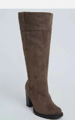 Torrid серо-коричневый искусственного Suedelace до колена подошва блок ботинки размер 10 W женщин - Изображение 1 из 4