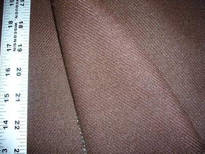 Stunning vintage brown wool blend gabardine fabric, 1 1/2 yd x 56" wide - Picture 1 of 2