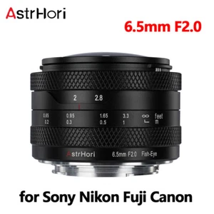 AstrHori 6.5mm F2 Manual Ultra Wide Angle Fisheye Lens for Sony Nikon Fuji Canon - Picture 1 of 22