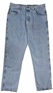 Wrangler Rugged Wear Jeans Men's 38x34 Blue Light Wash 35001VI - Picture 1 of 11