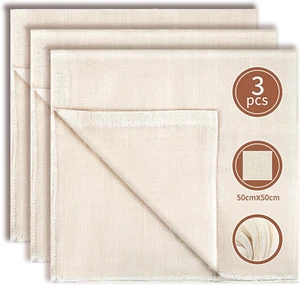 Passiertuch 3 Stück Käsetuch Cheesecloth 50X50Cm Seihtuch 100% Baumwolle Ungeble - Bild 1 von 10
