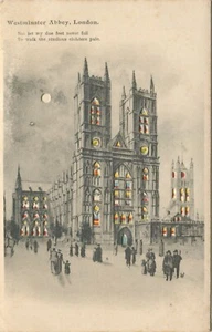 WESTMINSTER ABBEY, LONDON, LICHT HALTEN - Neuheit Postkarte - Bild 1 von 2