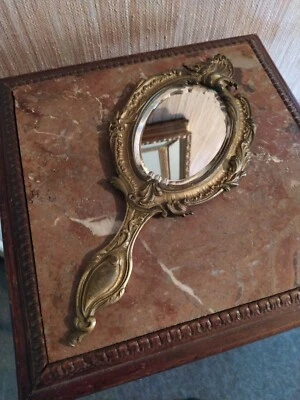 Face à Main en Bronze de Style Louis XV Décor Floral et Feuillages - Photo 1/4