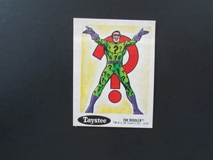 1978 DC Super Heroes Food Issue Taystee Sticker #14 The Riddler - Imagen 1 de 2