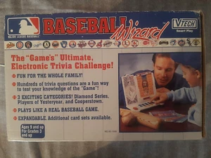 RARE V-Tech Baseball Wizard + 2 Expansion Card Vintage Handheld Electronic Game - Imagen 1 de 24