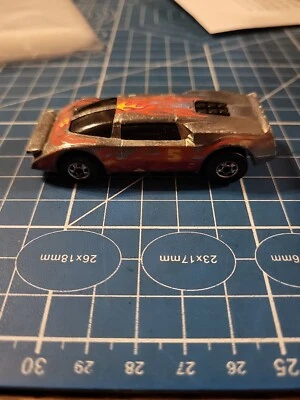 Vintage Hot Wheels 1984 Crack Up Silver w/Flames #5 Hong Kong Loose Car - 9 - Bild 1 von 3